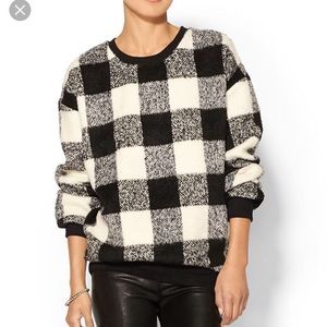 JOA boyfriend checked sweater
